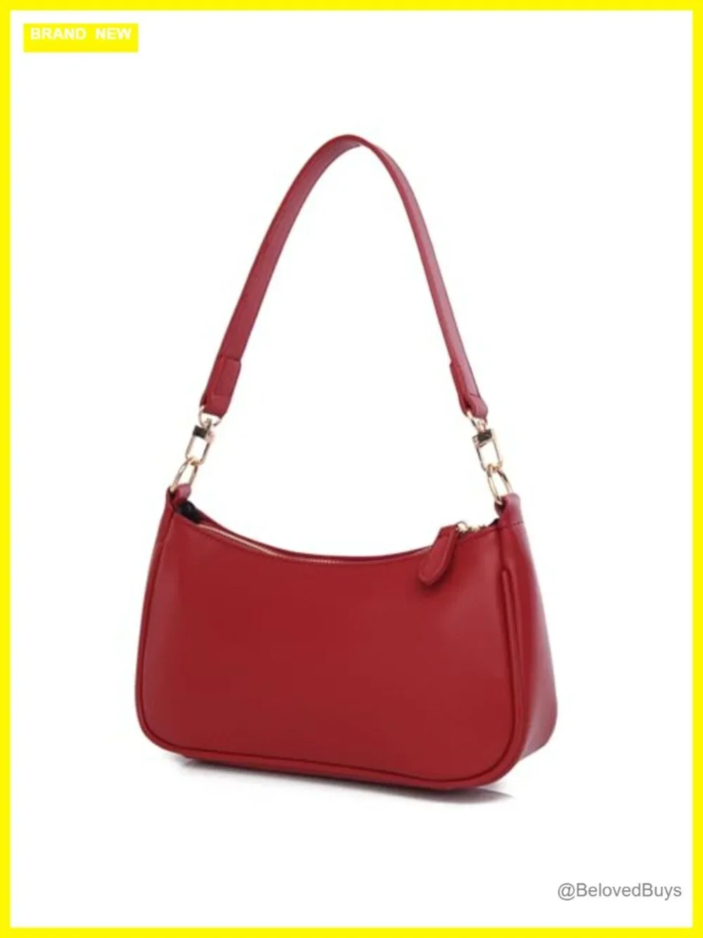 Faux Leather Hobo Crossbody Bag with Zipper Closure and Removable Straps